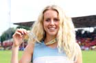 Lucy Bryan (Avon) winner fo the Senior girls Pole Vault.